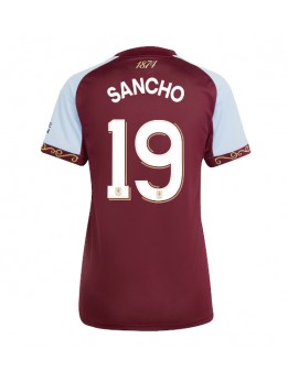 Billige Aston Villa Jadon Sancho #19 Hjemmedrakt Dame 2025-26 Kortermet